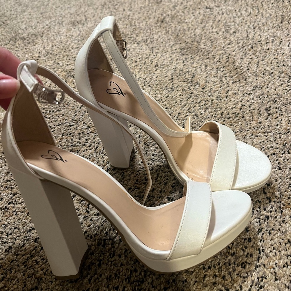White high heels
